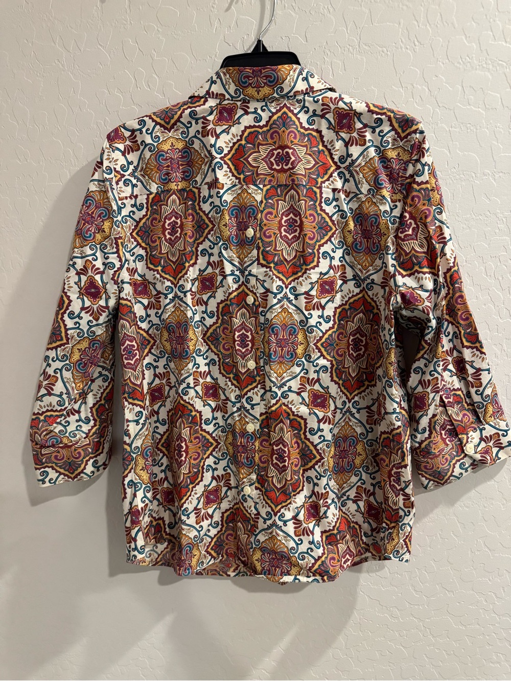 Men's Patterned Button-Up Shirt in Multi-Color - Picture 2 of 3